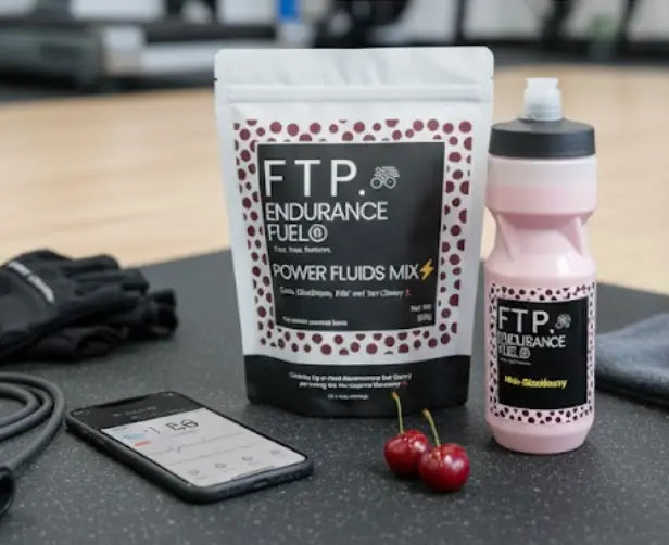 FTP Power Fluids Tart Cherry — carbohydrate and electrolyte drink mix with real Montmorency