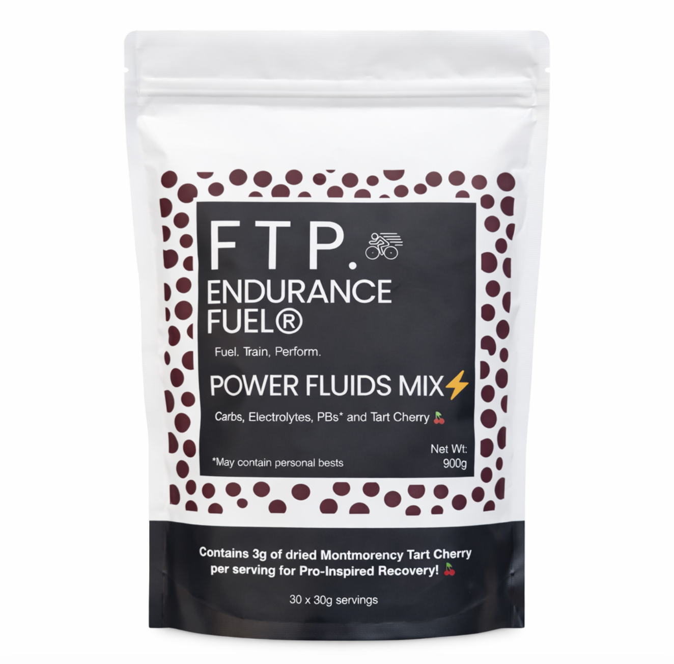 Power Fluids: Tart Cherry Carbohydrate & Electrolyte Drink Mix (900g)
