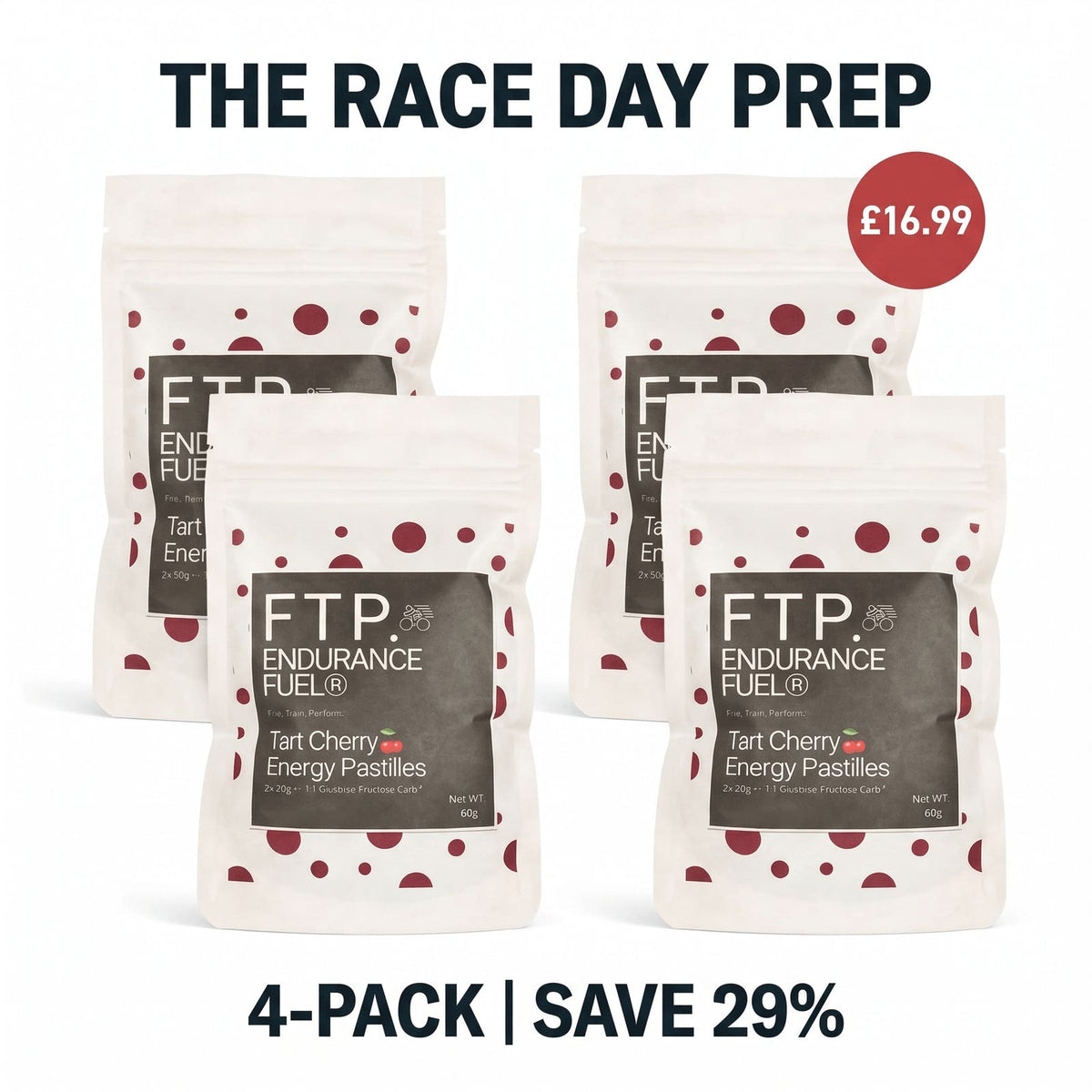 Tart Cherry Energy Pastilles taster pack – 4 pack bundle