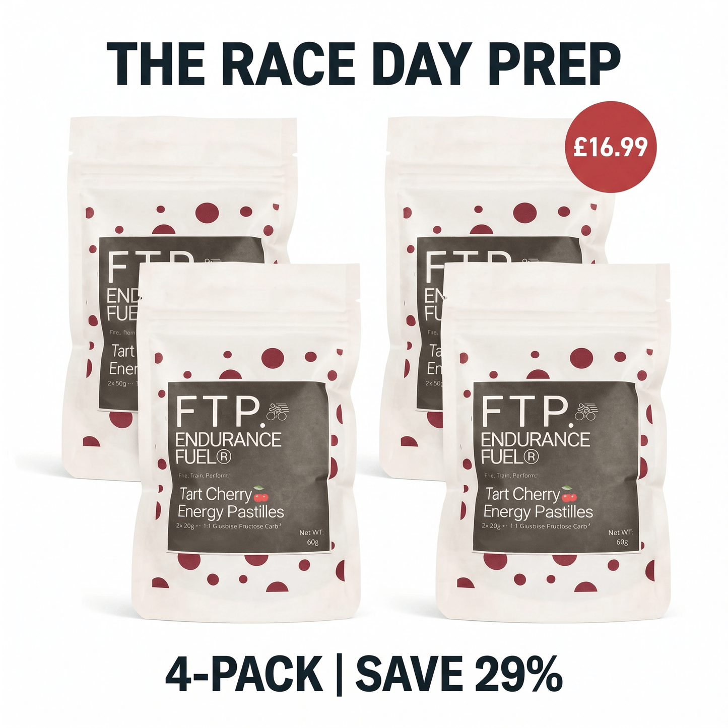 Tart Cherry Energy Pastilles taster pack – 4 pack bundle