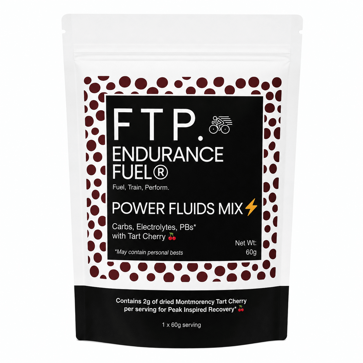 TASTER PACK - Power Fluids: Tart Cherry Carbohydrate & Electrolyte Drink Mix (60g)