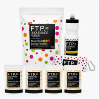 Race Week Kit contents with 4 Power Fluids Core Neutral Citrus caffeinated taster sachets