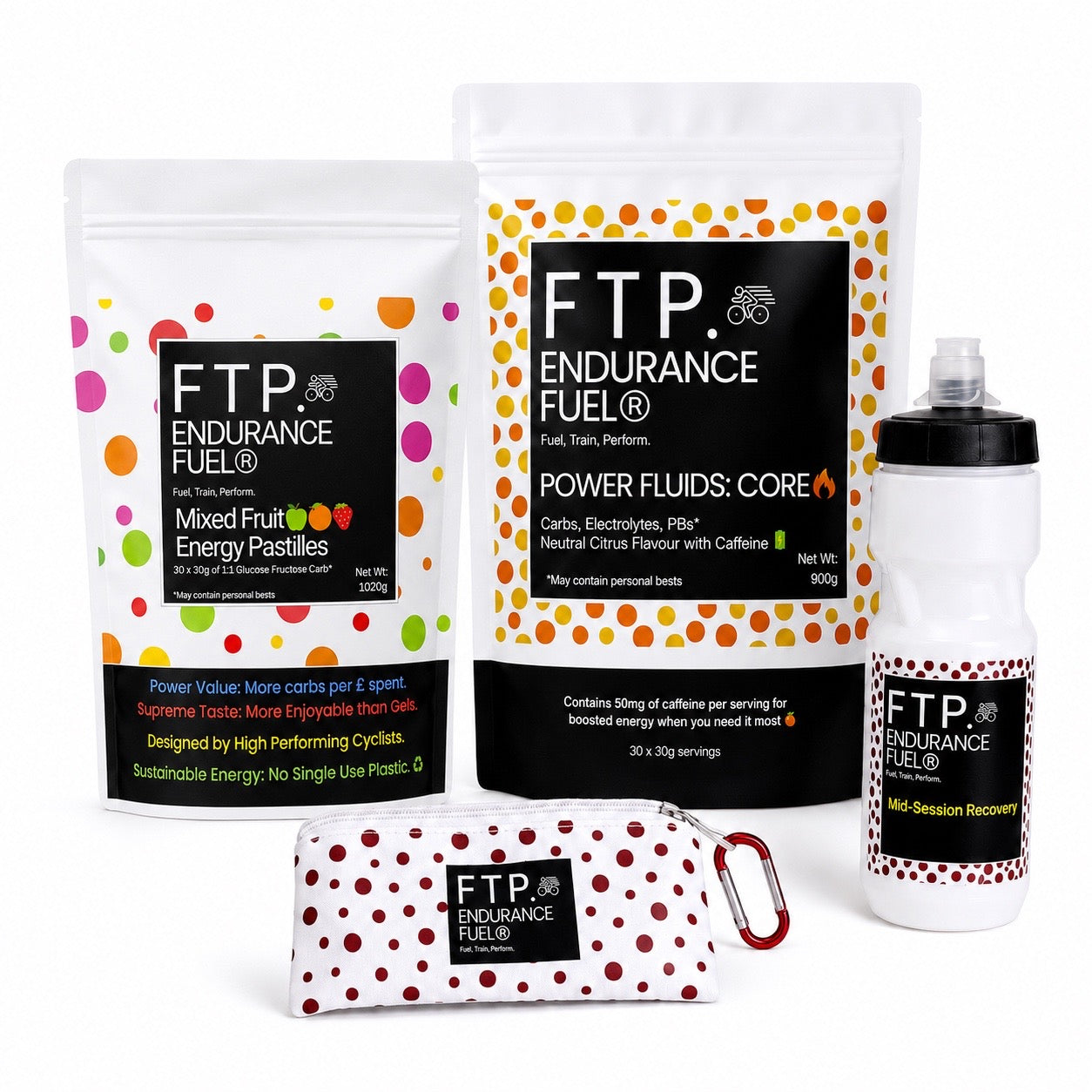 The Power Endurance System — Mixed Fruit pastilles with caffeinated Power Fluids Core