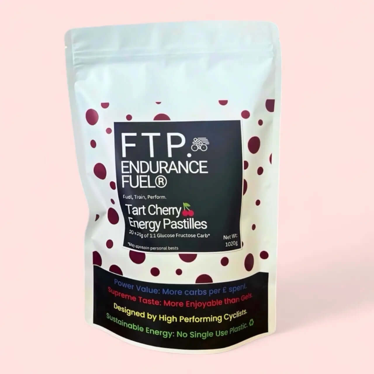 Tart Cherry Energy Pastilles - 1kg Bulk Pack of Energy Chews - (30 Standard Gels Equivalent) Product vendor